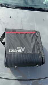 Vintage SV The Original Locker Bag Black & Red Travel Holdall Duffle Gym Bag